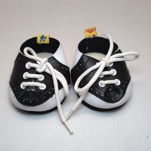 Build-a-Bear Workshop Black & White Saddle Shoes